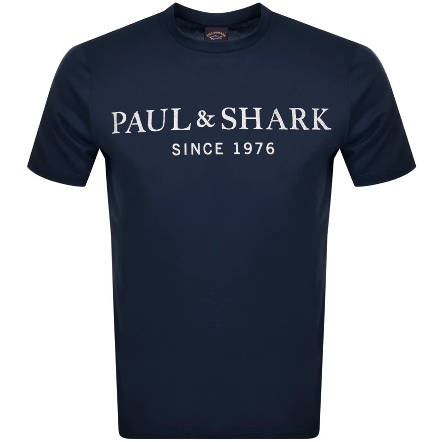 Alternative Image for ProductPaul And Shark Short Sleeve Logo T Shirt Navy1